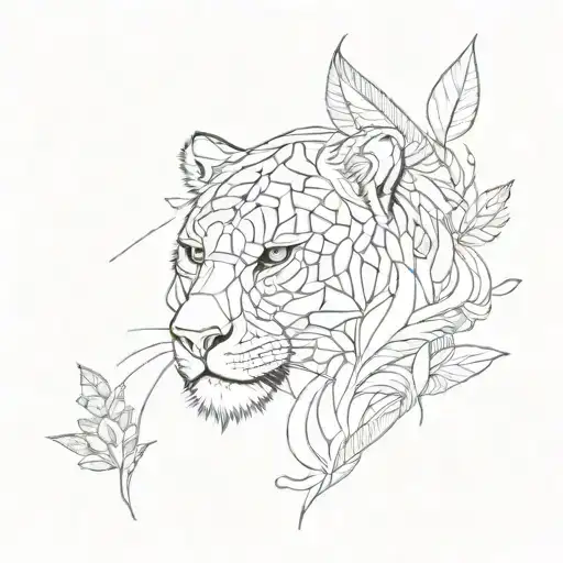 Fine Line Tattoo For Leo
