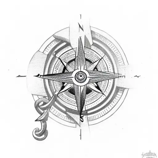 Greek Evil Eye With A Compass