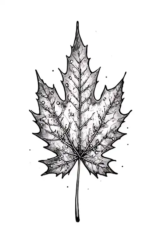 Maple Leaf With Light Flpwijg Embellishments Around It To Wrap Around Wrist