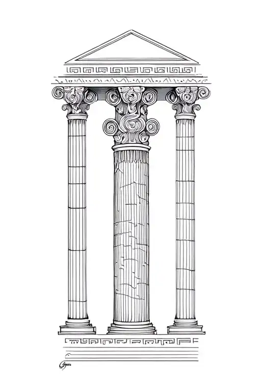 Fine Line Greek Pillar