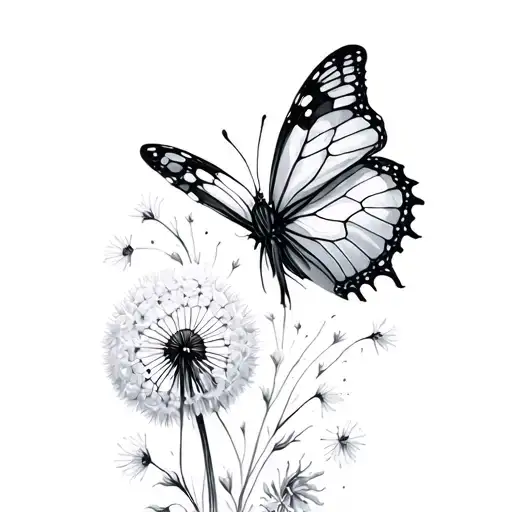 Dandelion Butterfly Burst