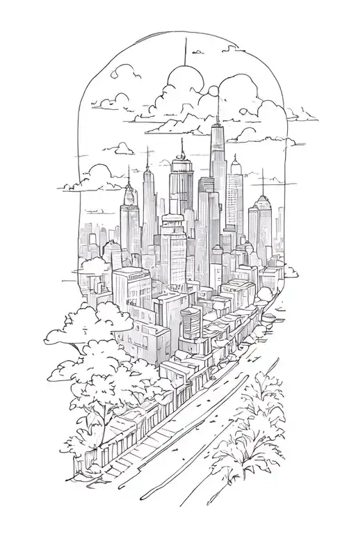 Half City Half Nature Contrast