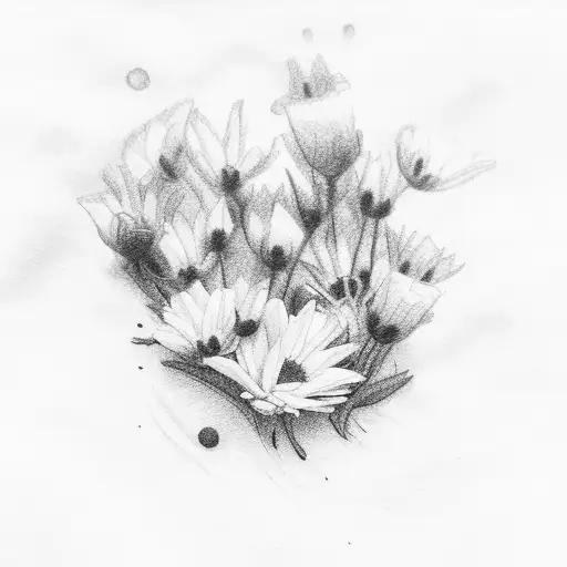 White Space Dog Paw On Flower Bed