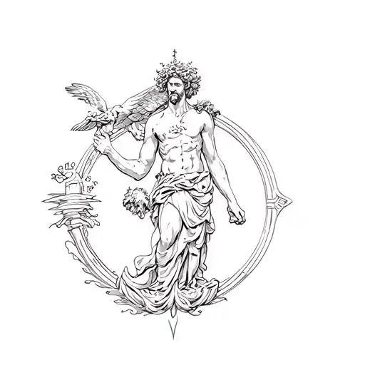 Zeus And Apollo Symbol Integrated