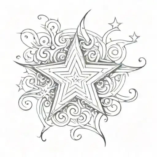 Star And Swirls