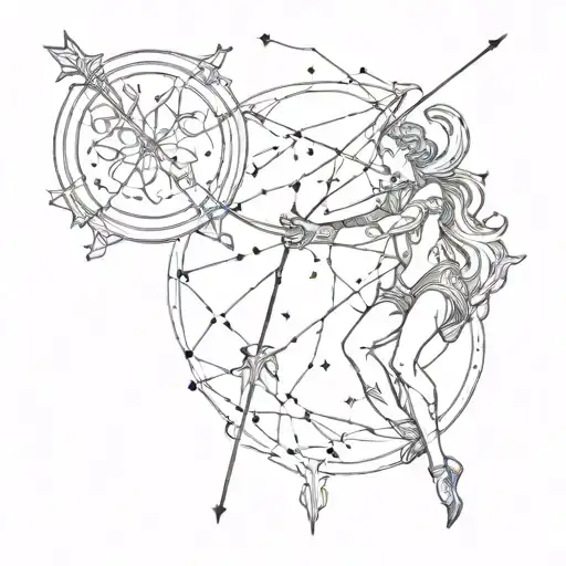 Sagittarius Pisces Constellation Intertwined