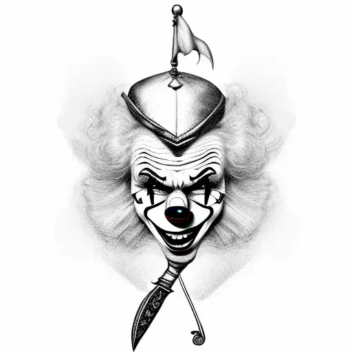 Clown With Grin With Dagger
