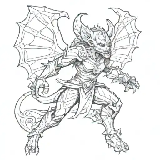 Footballer Female Gargoyle Warrior