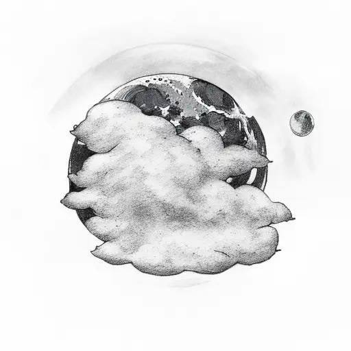 Moon And A Cloud