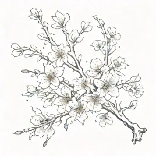 A Constellation Of Sagittarius Formed By Cherry Blossom Petals