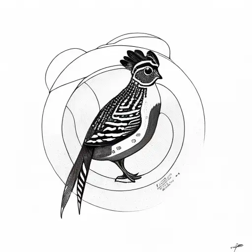 Quail With A Nettle In The Background