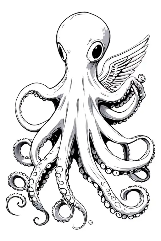 Octopus Holding Detroit Redwings Logo