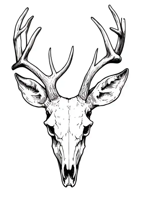 Buck Deer Skull