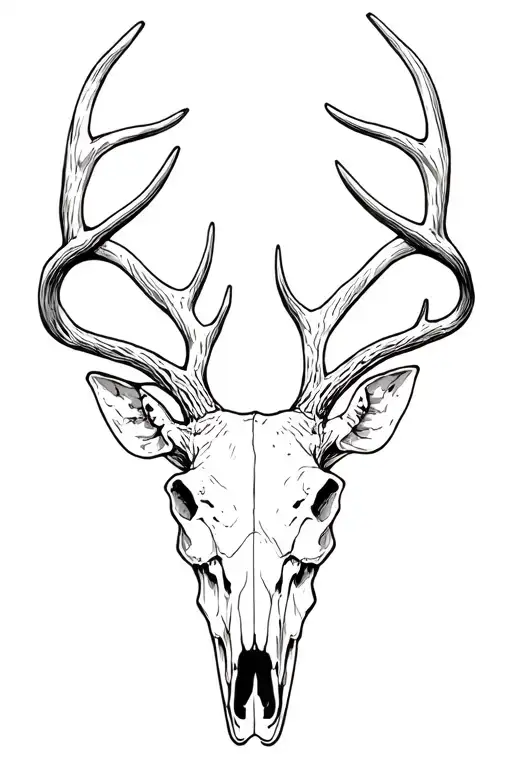 Buck Deer Skull