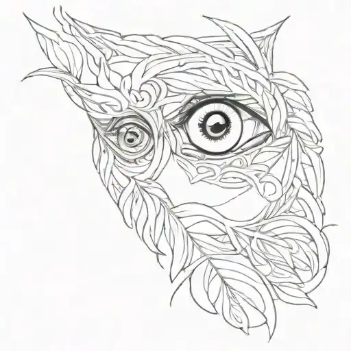 Sleeve Of Realistic Black And White Eyes