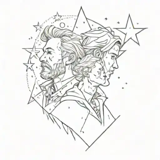 Father And Son In Stars