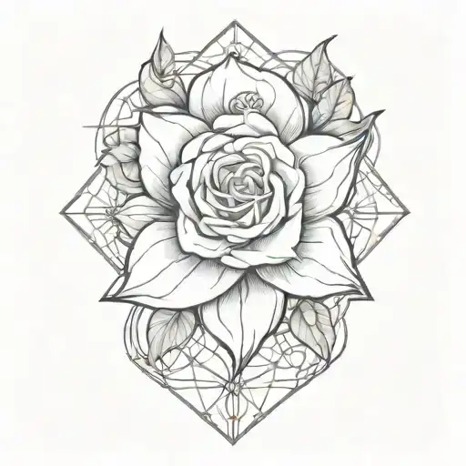 Metatrin Cube In A Rose