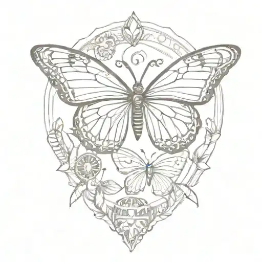 Butterfly With African Symbols