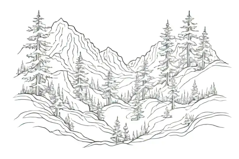 Mountains Filled With Trees