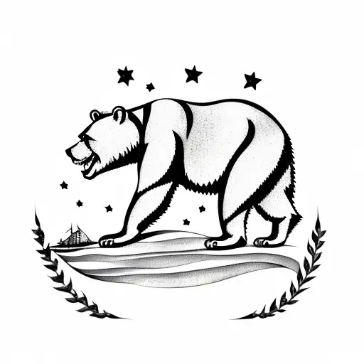California Flag Bear