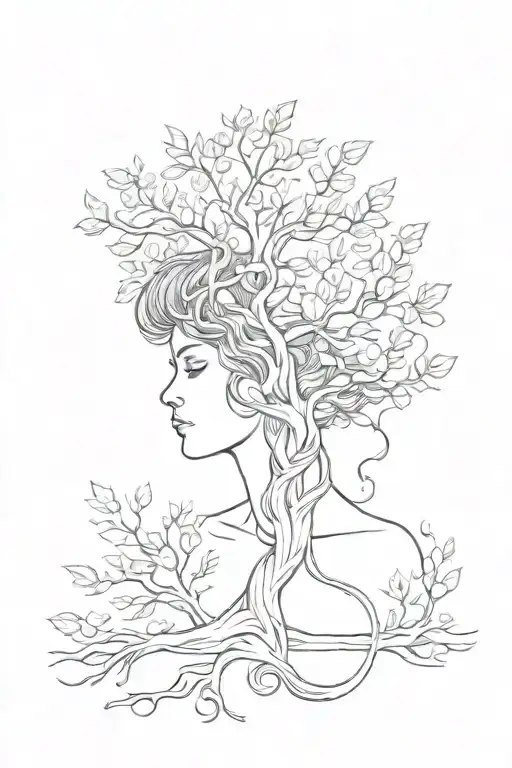 Simple Tree Of Knowledge Freedom Woman