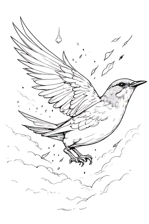 Bird Falling From The Sky