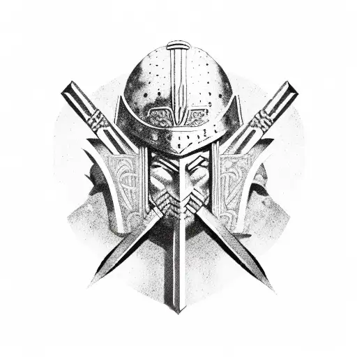 Aztec Warrior And Military Soldier