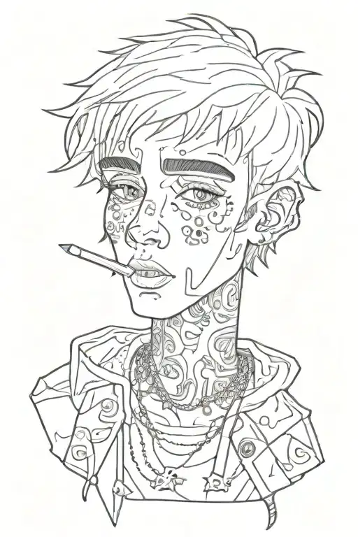 Lil Peep Old Cartoon Character