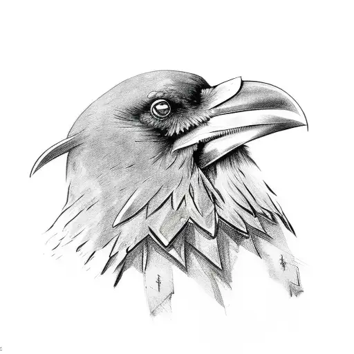 Raven With Viking Writing