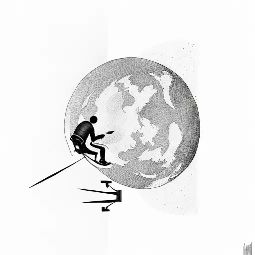 Man Falling From Moon