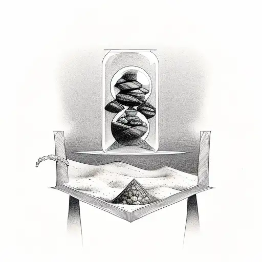 Sand Hourglass And Humen Inside