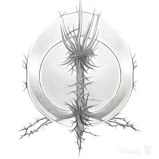 Oval Crown Of Thorns Branches