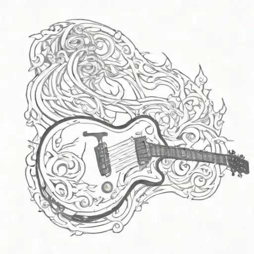 Vampire Tattoo Themed Guitar