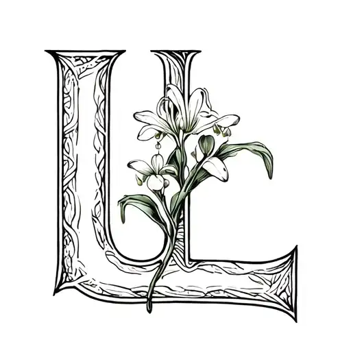 Lily Of The Valley Et Initiale L Letter