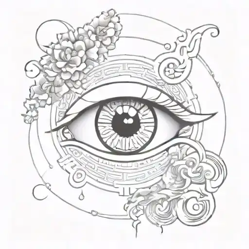 Chinese Characters And Eye