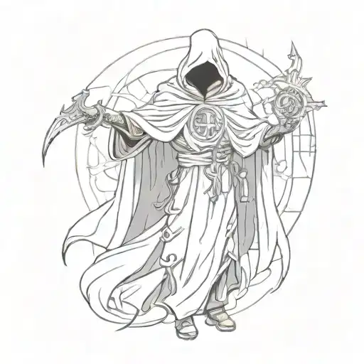 A Shadow Reaper 57 Emerging From The Shadows With An Ank Symbol On Its Cloak