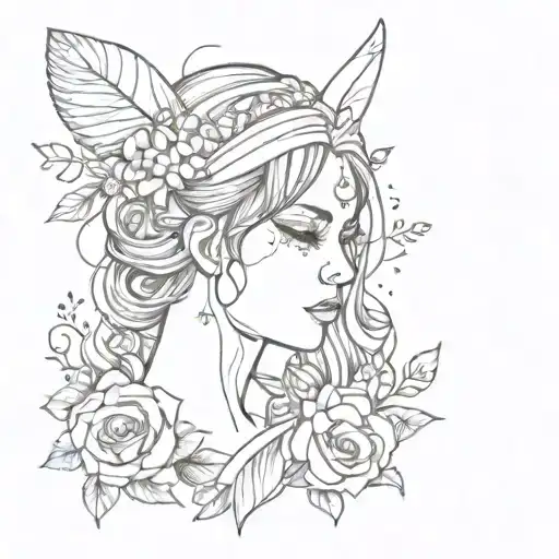 A Tattoo Representing A Birthday With A Sad Side And A Festive Side