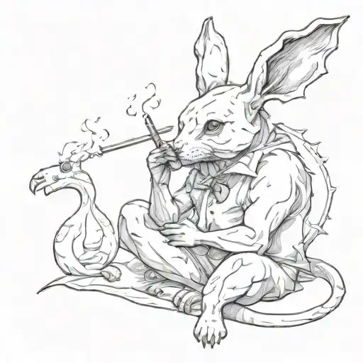 Any Animal Sitting And Smoking