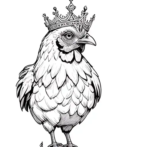 Chicken Queen With Crown