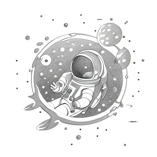 Astronaut With Millstone Around Neck Drowning In A Sea Of Space