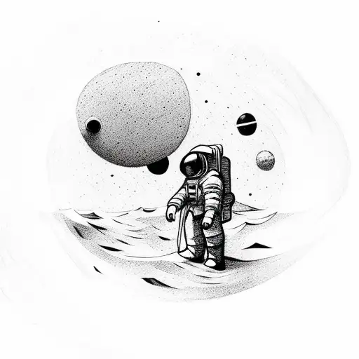 Astronaut With Millstone Around Neck Drowning In A Sea Of Space