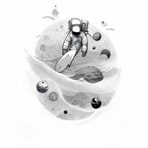 Astronaut Drowning In Sea Of Space