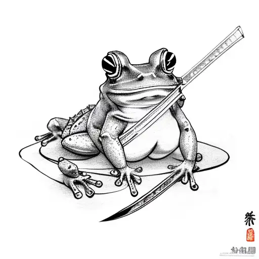 Samurai Frog With Katana