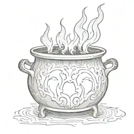 Pot Burning On Fire Rising