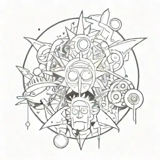 Rick And Morty Abstract
