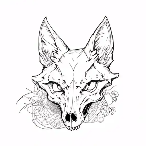 Fox Skull Snare Drum