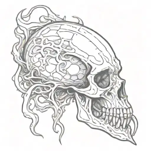 Cthulu Skull With Many