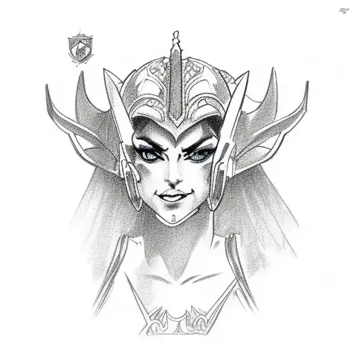 A Draenei Female From World Of Warcraft On A Chopper Motorcycle