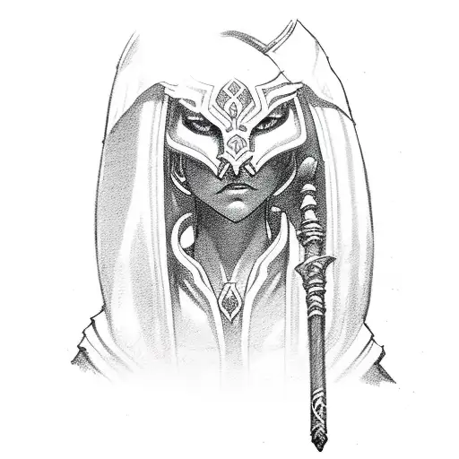 A Draenei Female Priest From World Of Warcraft With Staff In A Casting Pose