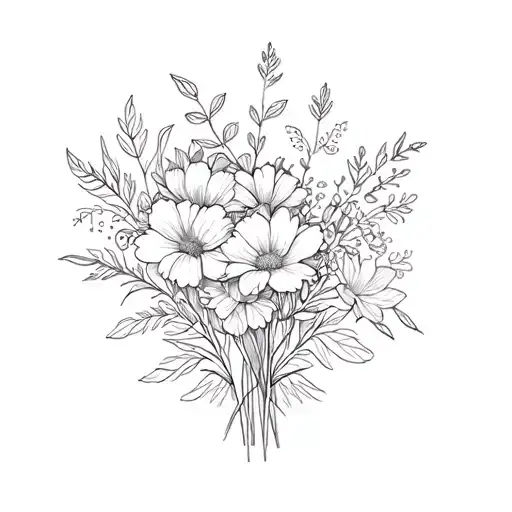 Birth Flower Bouquet February And July